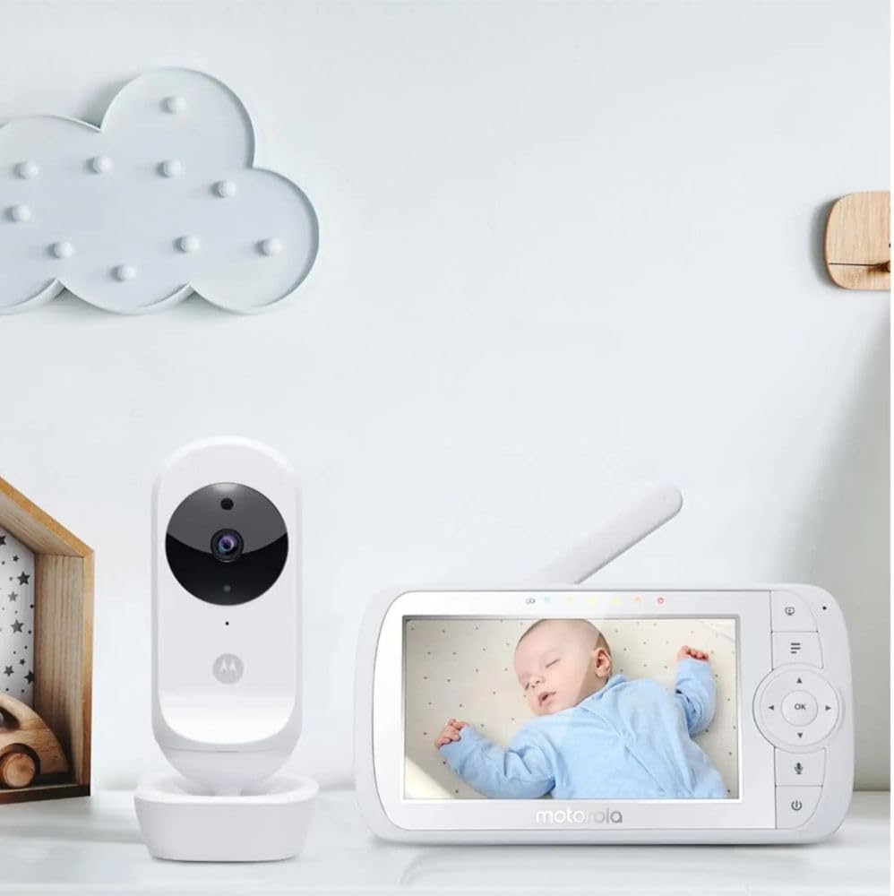 Motorola Digital Baby Monitor LCD Display Night Vision, 2x Digital Zoom, Temperature Monitor & Soothing Lullabies