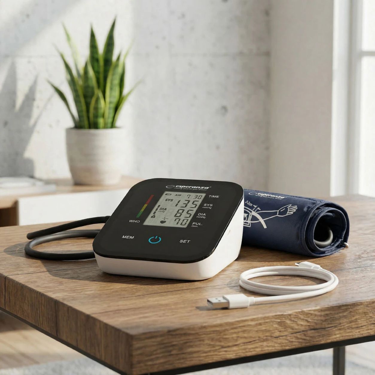 Digi Heart Digital Upper Arm Blood Pressure Monitor Automatic Blood Pressure and Heart rate Monitor, large LCD Display