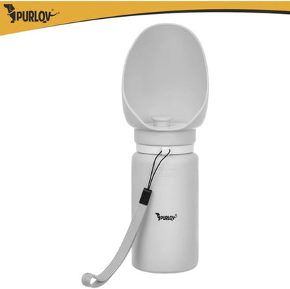 Purlov 22oz Stainless Steel Travel Water Bottle for Dogs and Cats, Portable Drinking Bottle for Walking, Hiking, Travel & Outdoor