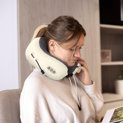 Livoo Heated Massage Pillow for Neck and Shoulders Shiatsu Massage with Heat, 8 Rotating Massage