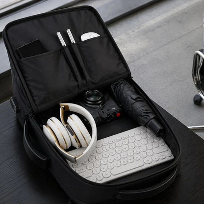 Elegant Business Backpack for Men, Waterproof 15.6 Inch Laptop Backpack w/ USB Charging    Port,Travel, Anti-Theft