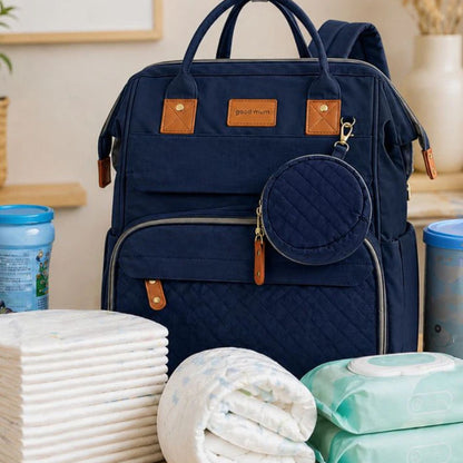 Multifunctional Baby Changing Backpack with Foldable Baby Bed, USB Charging Port, Large Capacity Diaper Bag  & with Changing Mat
