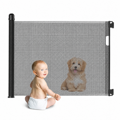 Ruhhy 157cm Safety Gate for Doors & Stairs, Secure Adjustable Snap On Secure Lock for Babies & Dogs & Safety Barrier