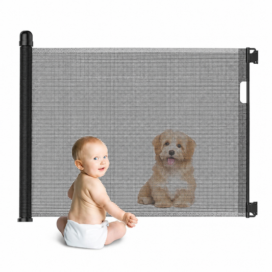 Ruhhy 157cm Safety Gate for Doors & Stairs, Secure Adjustable Snap On Secure Lock for Babies & Dogs & Safety Barrier