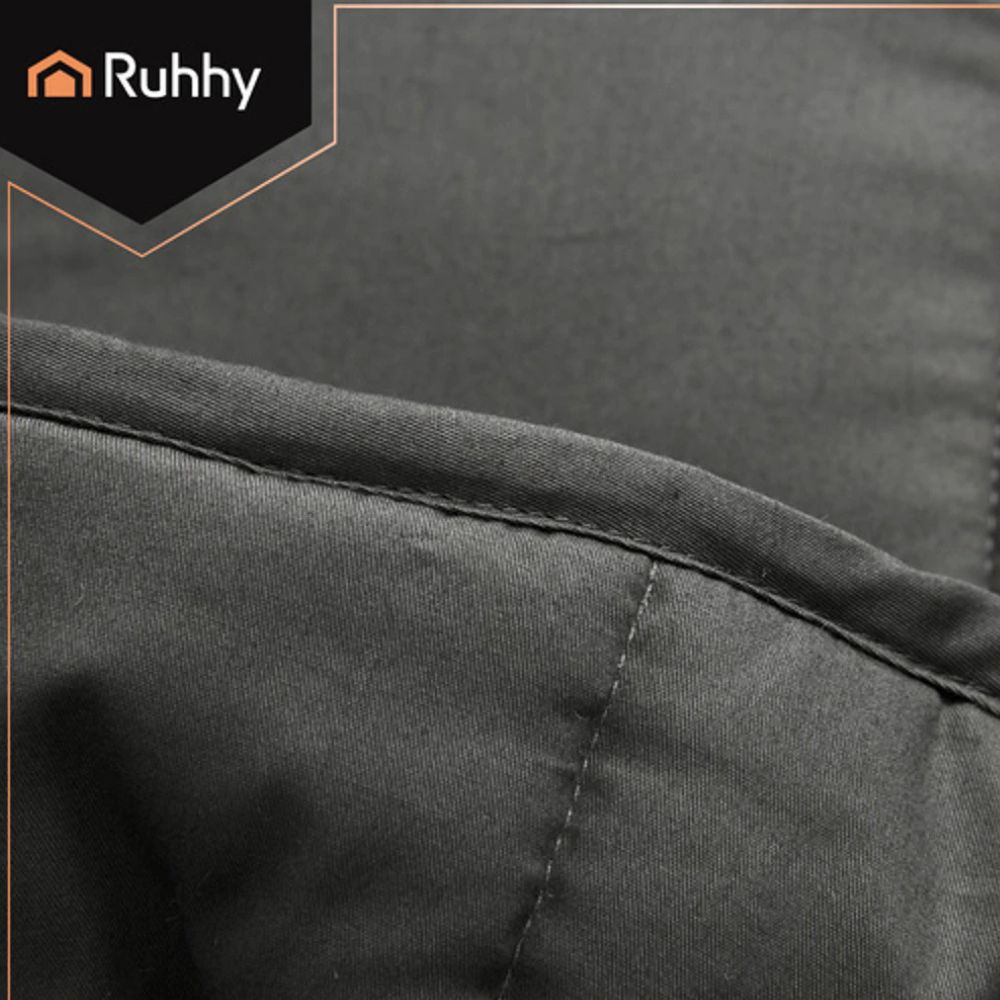 RUHHY Weighted Sensory Blanket 10 kg, 200×220 cm, Double-Sided Grey Weighted Blanket for Adults Soft Heavy Blanket for Relaxation
