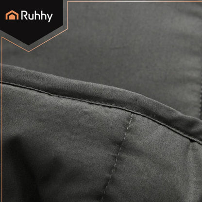 RUHHY Weighted Sensory Blanket 10 kg, 200×220 cm, Double-Sided Grey Weighted Blanket for Adults Soft Heavy Blanket for Relaxation