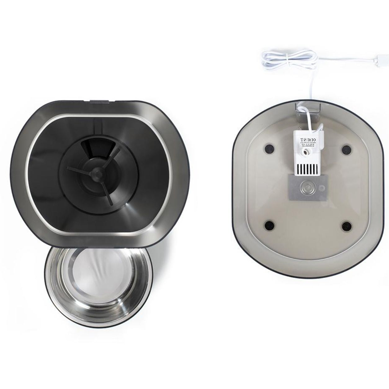 Livoo 2-in-1 Automatic Pet Feeder & Water Fountain, 3L Food Dispenser + 2.5L Water Tank,  Up to 10 Meals/Day, Portion Control,