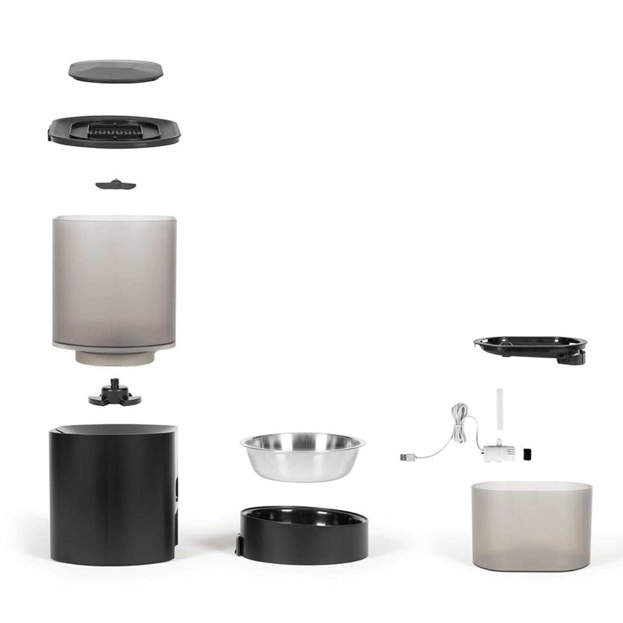 Livoo 2-in-1 Automatic Pet Feeder & Water Fountain, 3L Food Dispenser + 2.5L Water Tank,  Up to 10 Meals/Day, Portion Control,