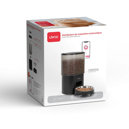 Automatic Pet Feeder with Wi-Fi App Control, Meal Scheduling, Portion Control, Voice Recording Remote Feeding for Home