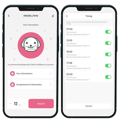 Automatic Pet Feeder with Wi-Fi App Control, Meal Scheduling, Portion Control, Voice Recording Remote Feeding for Home