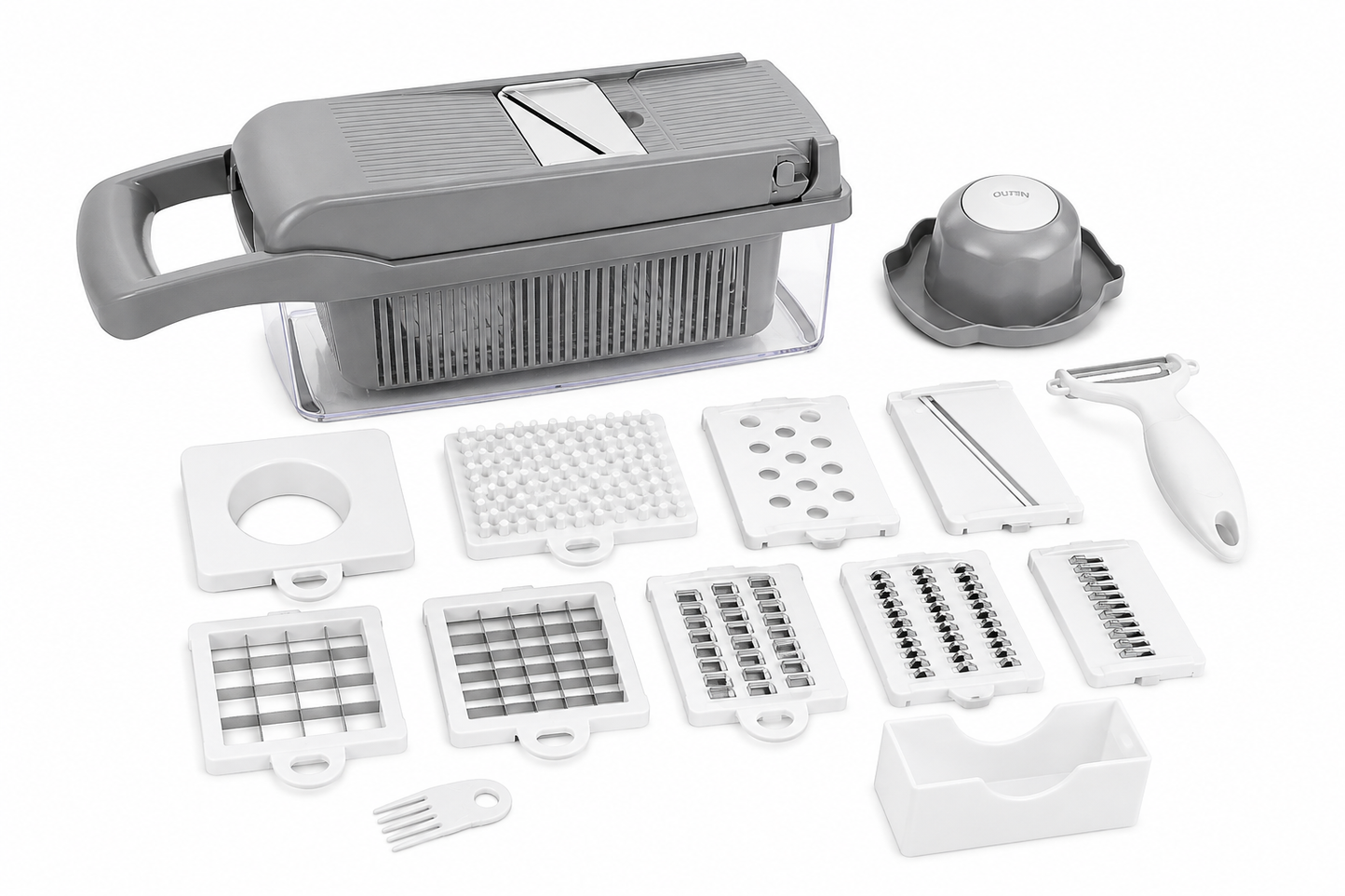 14-in-1 Vegetable Chopper, Multifunctional Vegetable Cutter, Mandoline for Dicing, Slicing, Grating