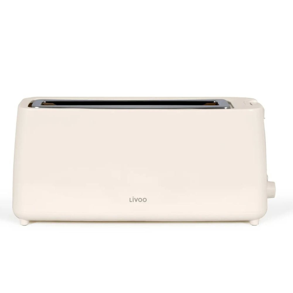 Livoo Long-Slot Toaster, Extra-Wide Bread Slot, 7-Level Adjustable Browning Thermostat, Defrost & Reheat Functions