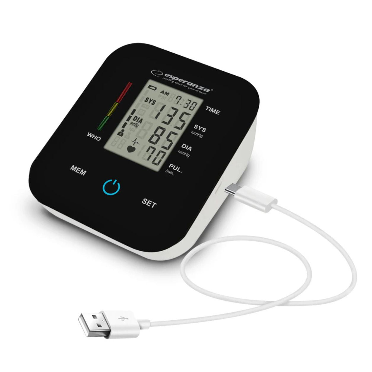Digi Heart Digital Upper Arm Blood Pressure Monitor Automatic Blood Pressure and Heart rate Monitor, large LCD Display