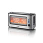 Clear View Toaster Glass Window, Extra Large 1.75", 6 Burning Levels w/ Removable crumb Tray 2-Slice Digital Toaster