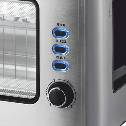 Clear View Toaster Glass Window, Extra Large 1.75", 6 Burning Levels w/ Removable crumb Tray 2-Slice Digital Toaster