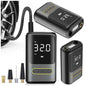 Portable Electric Pump - Air Compressor 10 Bar Rechargeable Inflator with Digital Display w/ LED Cordless Tyre Inflator