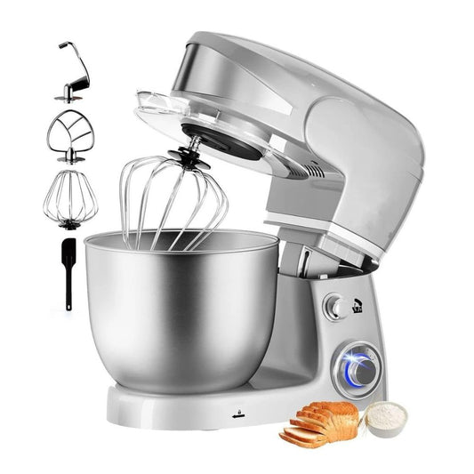 Royalty Line Professional 1600W Dough Mixer, Stainless Steel Bowl 6L, Planetary Movement, 6 Speed Settings, Kitchen Mixer