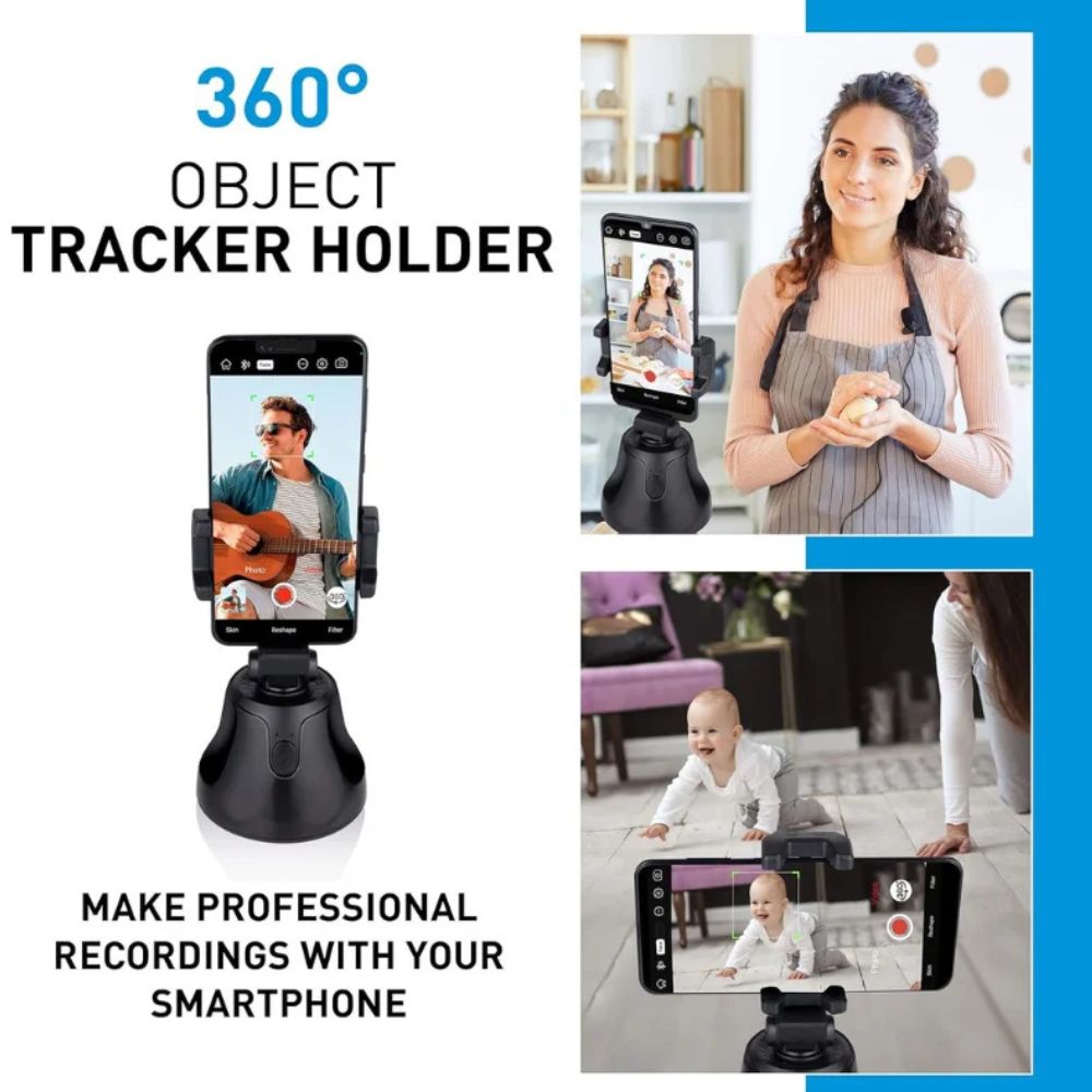 Grundig 360° Smartphone Face & Object Tracking Phone Holder ,Bluetooth V5.0, Vlogging & Portrait Modes
