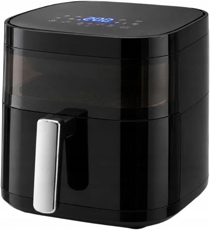 4 L Digital Air Fryer, 1200 W Oil-Free Cooking, Adjustable Temperature and Timer, Non-Stick Basket, Ideal for Frying