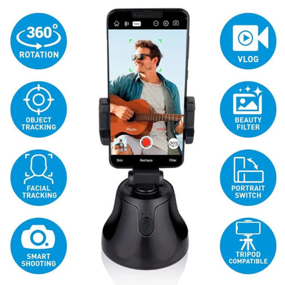 Grundig 360° Smartphone Face & Object Tracking Phone Holder ,Bluetooth V5.0, Vlogging & Portrait Modes