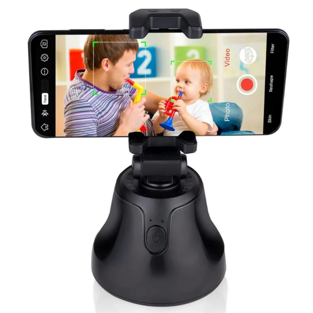 Grundig 360° Smartphone Face & Object Tracking Phone Holder ,Bluetooth V5.0, Vlogging & Portrait Modes