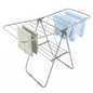 Herzberg 2-Tier Folding Steel Clothes Drying Rack, multiple Drying Rails, Space-Saving Design for Indoor & Outdoor Use