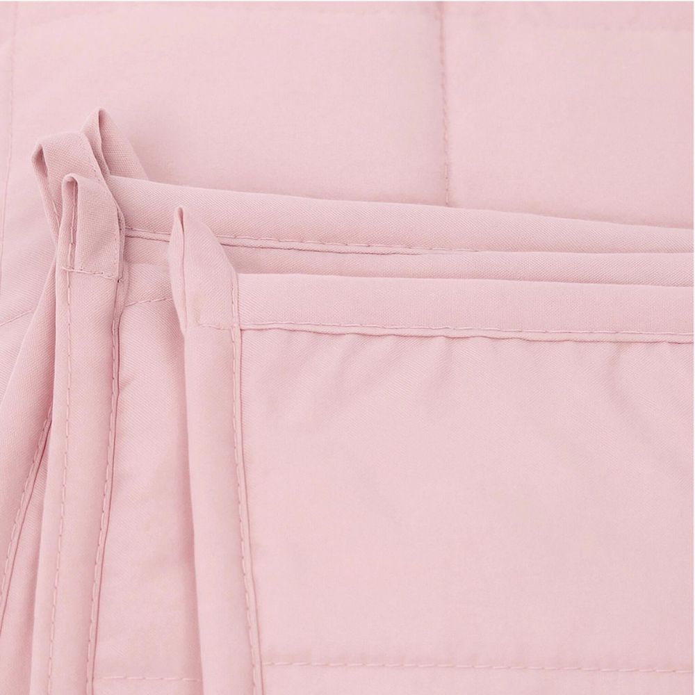 Weighted Blanket with Storage Bag 125 X 150cm 4kg - Pink Cozy Weighted Blanket for Relaxation, Rest & Sleep