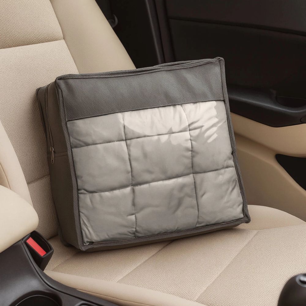 Weighted Blanket with Storage Bag 125 X 150cm - 4kg Grey cozy Weighted Blanket for Relaxation Rest & Sleep