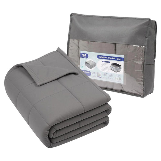 Weighted Blanket with Storage Bag 125 X 150cm - 4kg Grey cozy Weighted Blanket for Relaxation Rest & Sleep