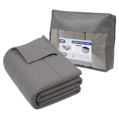 Weighted Blanket with Storage Bag 150 X 200cm 8kg - Grey Cozy Weighted Blanket for Relaxation, Rest & Sleep