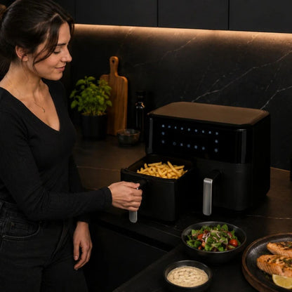 15L 2400W Digital Air Fryer, Oil-Free Hot Air Fryer Oven, Extra Large Capacity, Touchscreen Display Adjustable Temperature