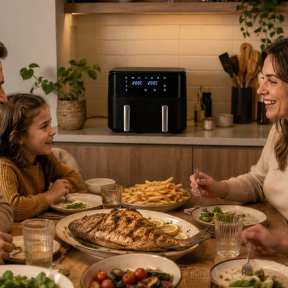 15L 2400W Digital Air Fryer, Oil-Free Hot Air Fryer Oven, Extra Large Capacity, Touchscreen Display Adjustable Temperature