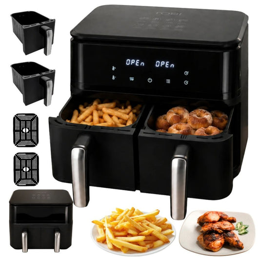 15L 2400W Digital Air Fryer, Oil-Free Hot Air Fryer Oven, Extra Large Capacity, Touchscreen Display Adjustable Temperature