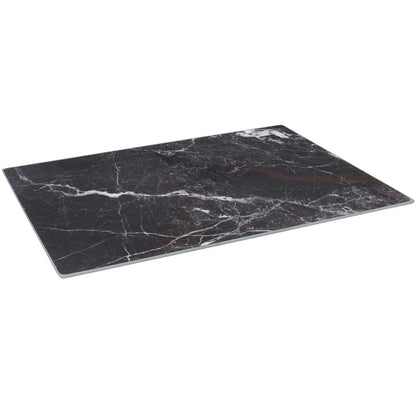 Harbour Housewares Glass Chopping Board 50 × 40 cm, Marble Kitchen Worktop Saver, Tempered Glass Cutting Board